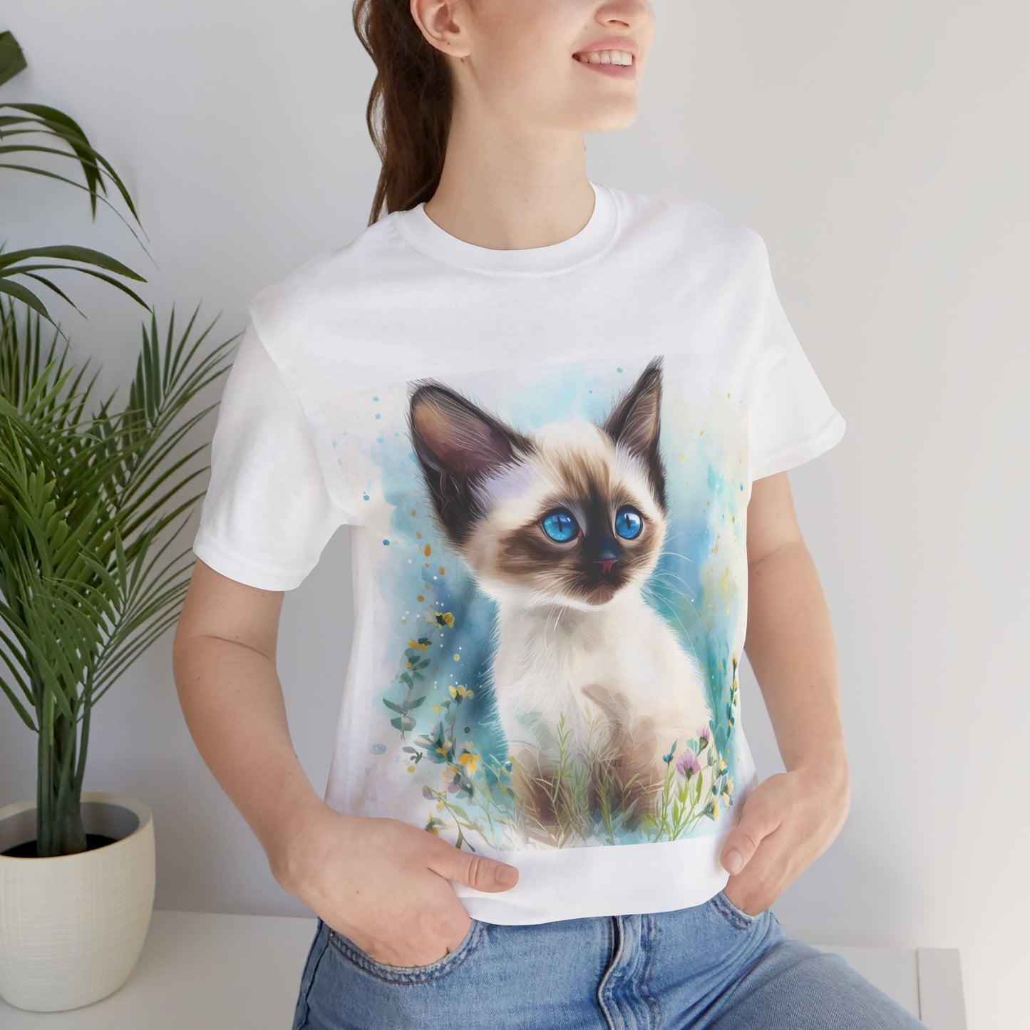 Siamese Kitten Unisex Jersey Short Sleeve Tee
