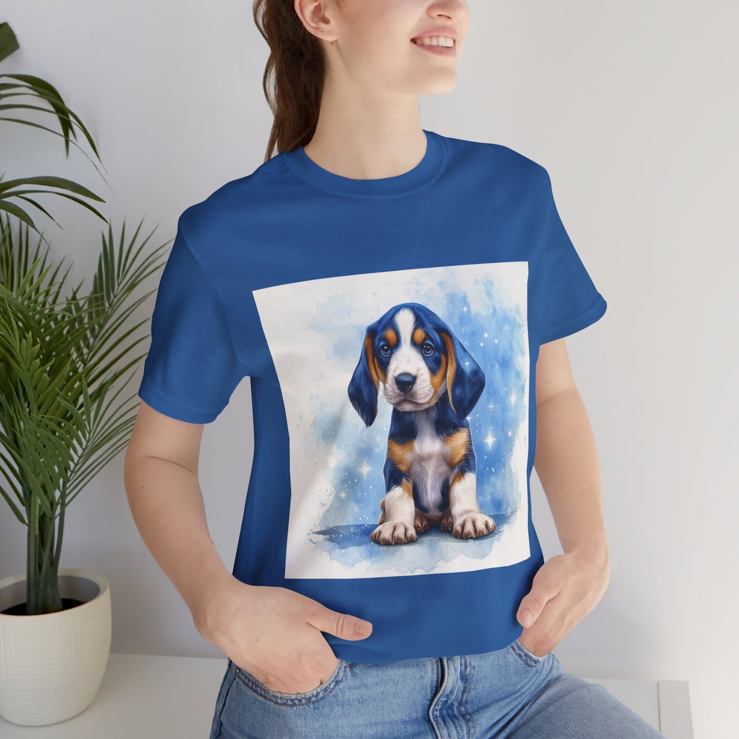 Blue Tick Puppy Unisex Jersey Short Sleeve Tee