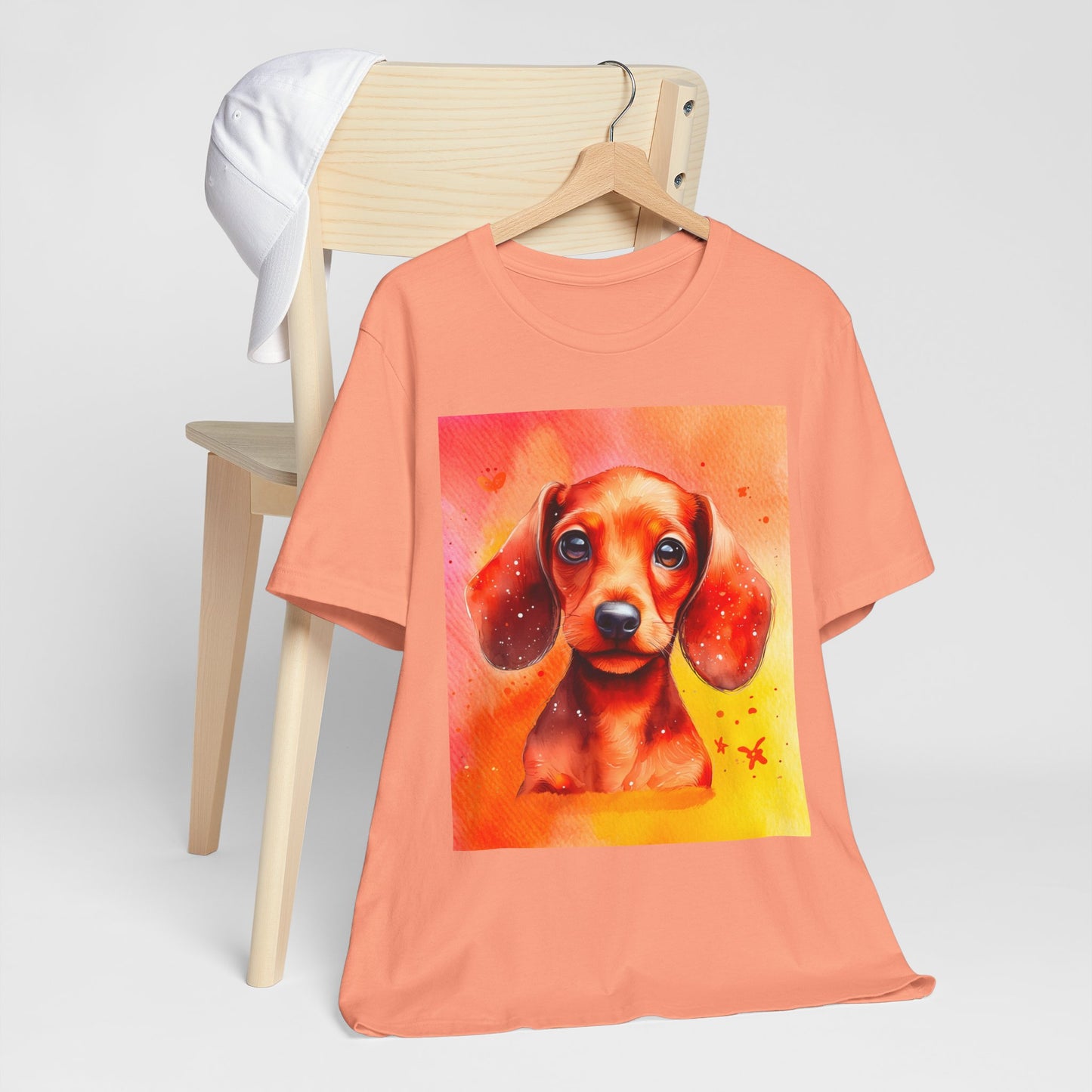 Red Dachshund Unisex Jersey Short Sleeve Tee