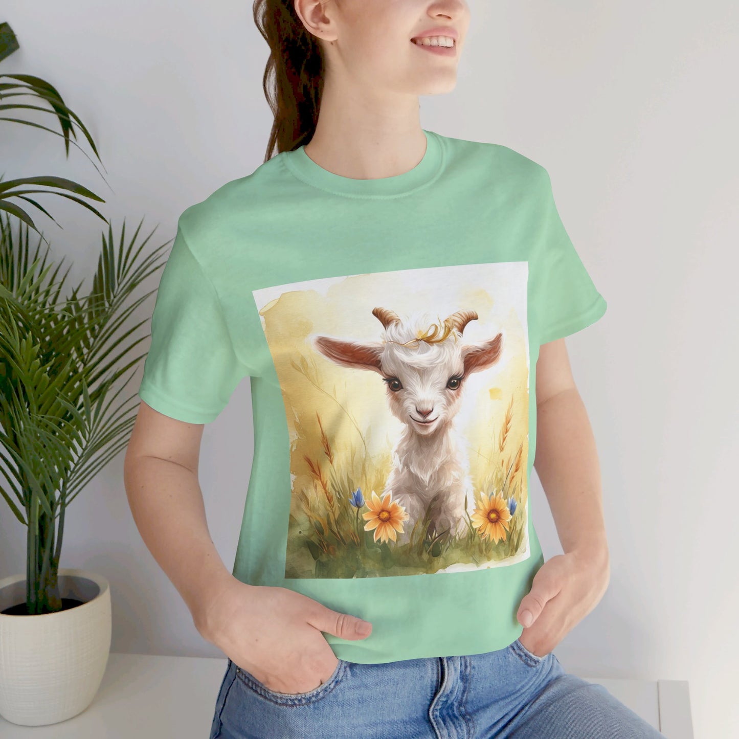Adorable Goat Unisex Jersey Short Sleeve Tee