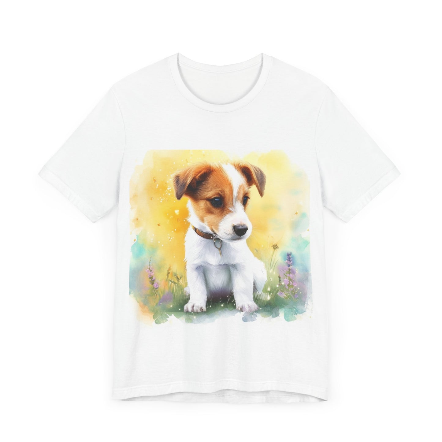 Fuzzy Jack Russell Unisex Jersey Short Sleeve Tee