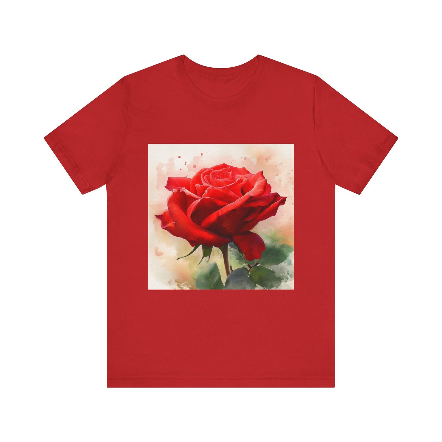Ruby Bliss Unisex Short Sleeve Tee - Floral Art Top for Nature Lovers