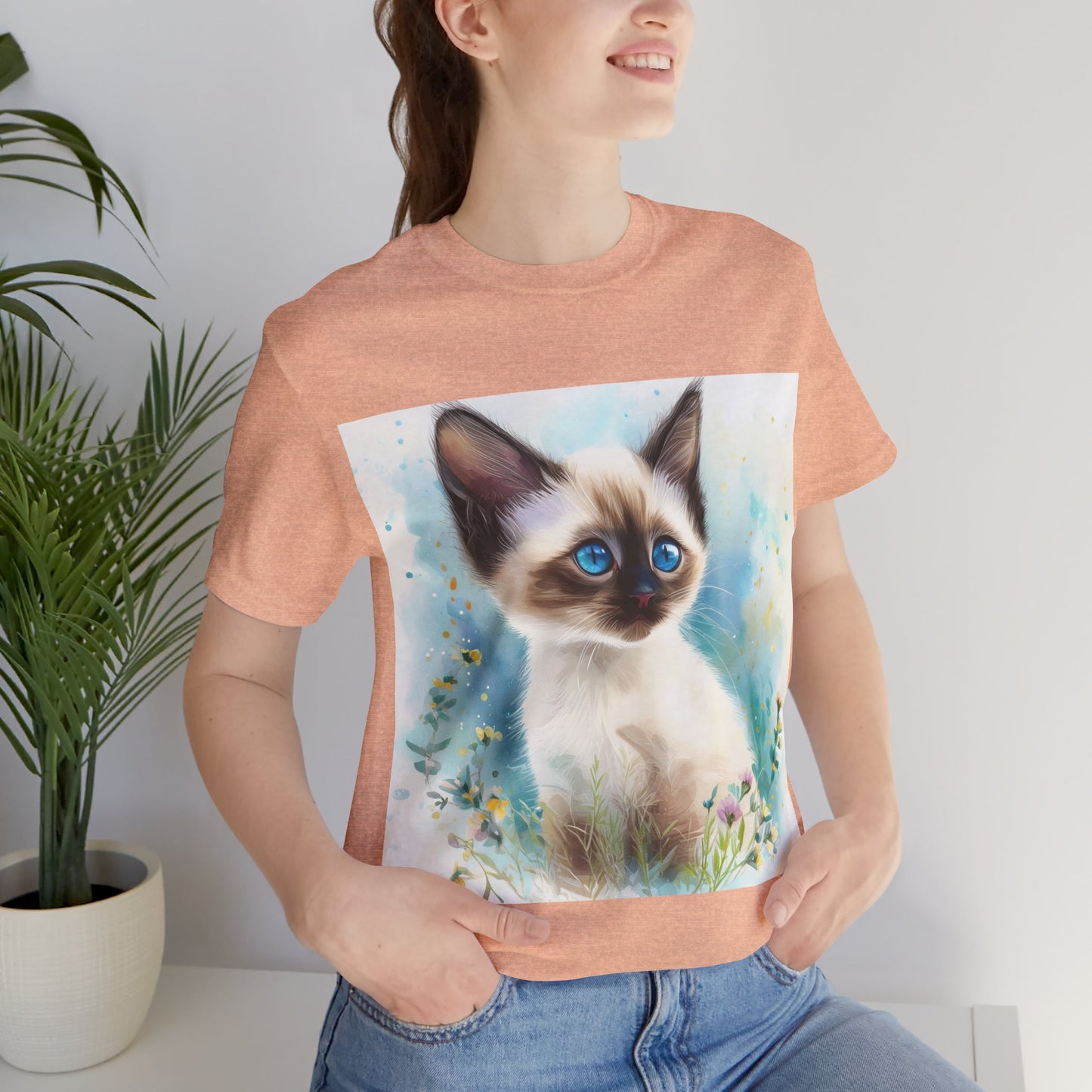 Siamese Kitten Unisex Jersey Short Sleeve Tee