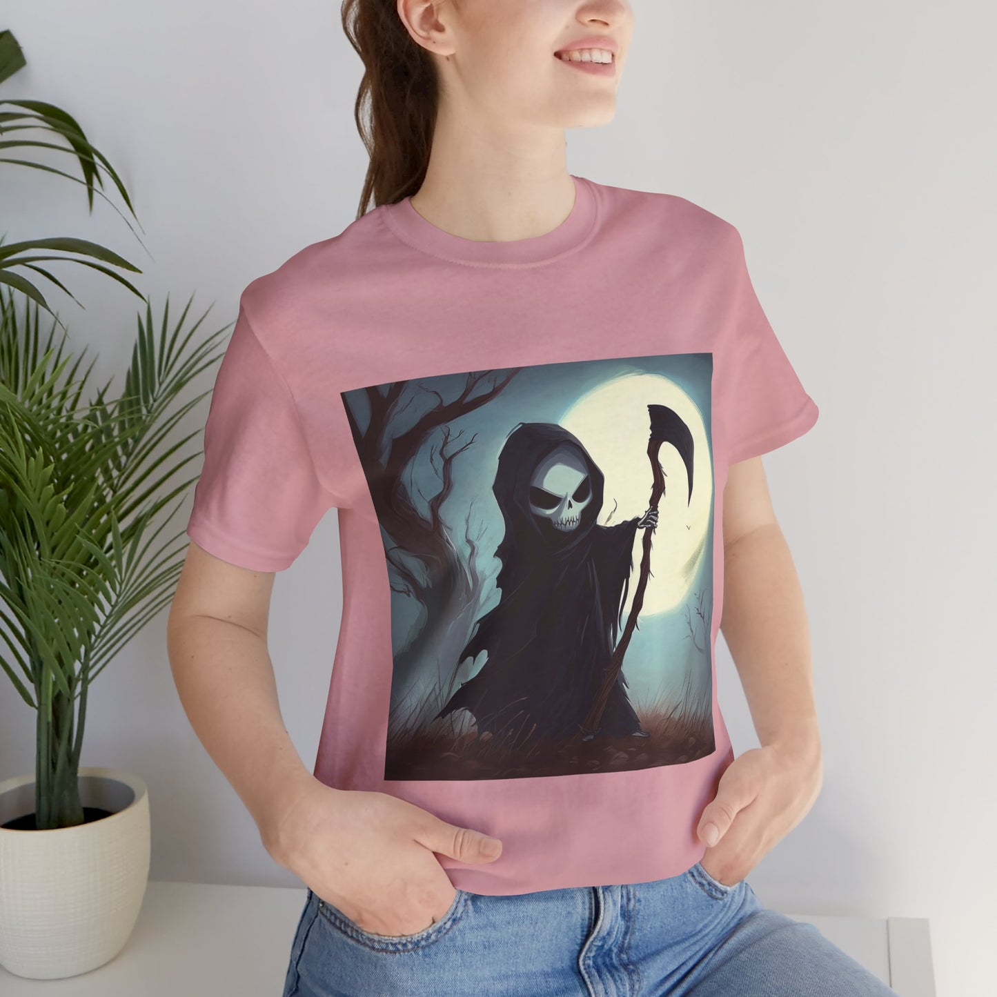 Dark Cute Grim Reaper Unisex Jersey Short Sleeve Tee