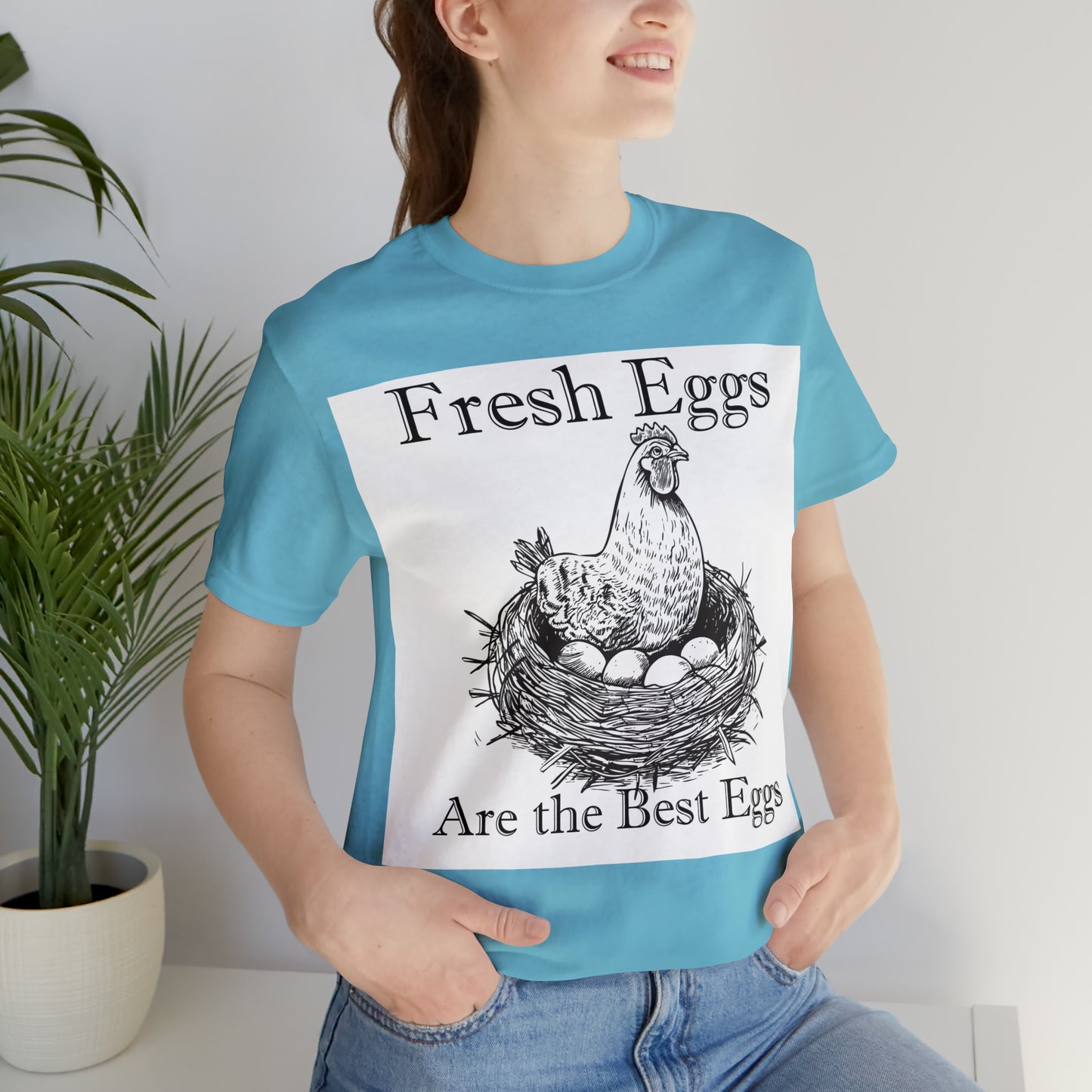 Fresh Eggs Unisex Jersey Short Sleeve Tee