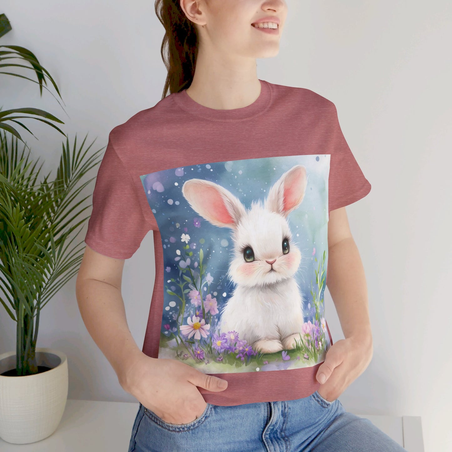 Adorable Bunny Unisex Jersey Short Sleeve Tee
