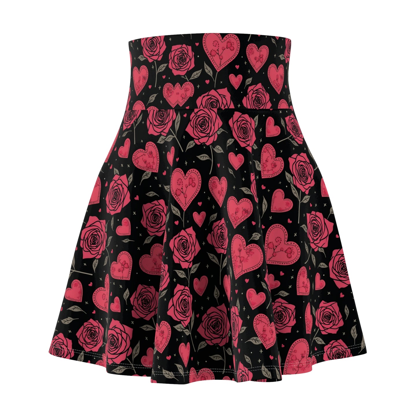 Rose Garden Bliss Women's Skater Skirt (AOP)
