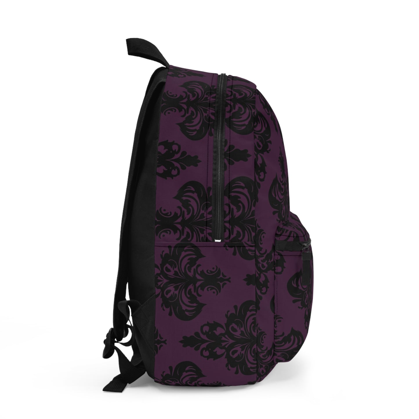 Elegant Purple Damask Backpack - Stylish and Functional for Everyday Use