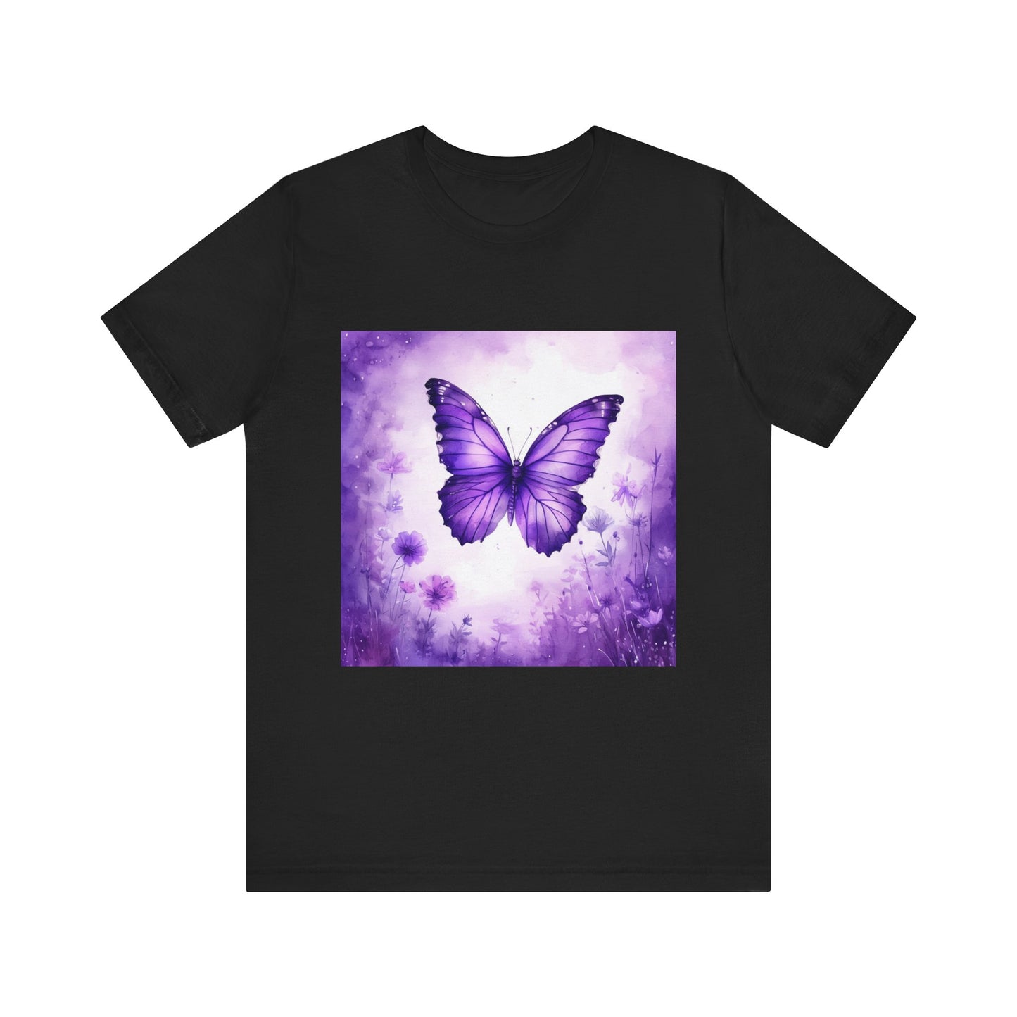 Lavender Flutter Unisex Short Sleeve Tee - Nature Inspired T-Shirt for Relaxed Days