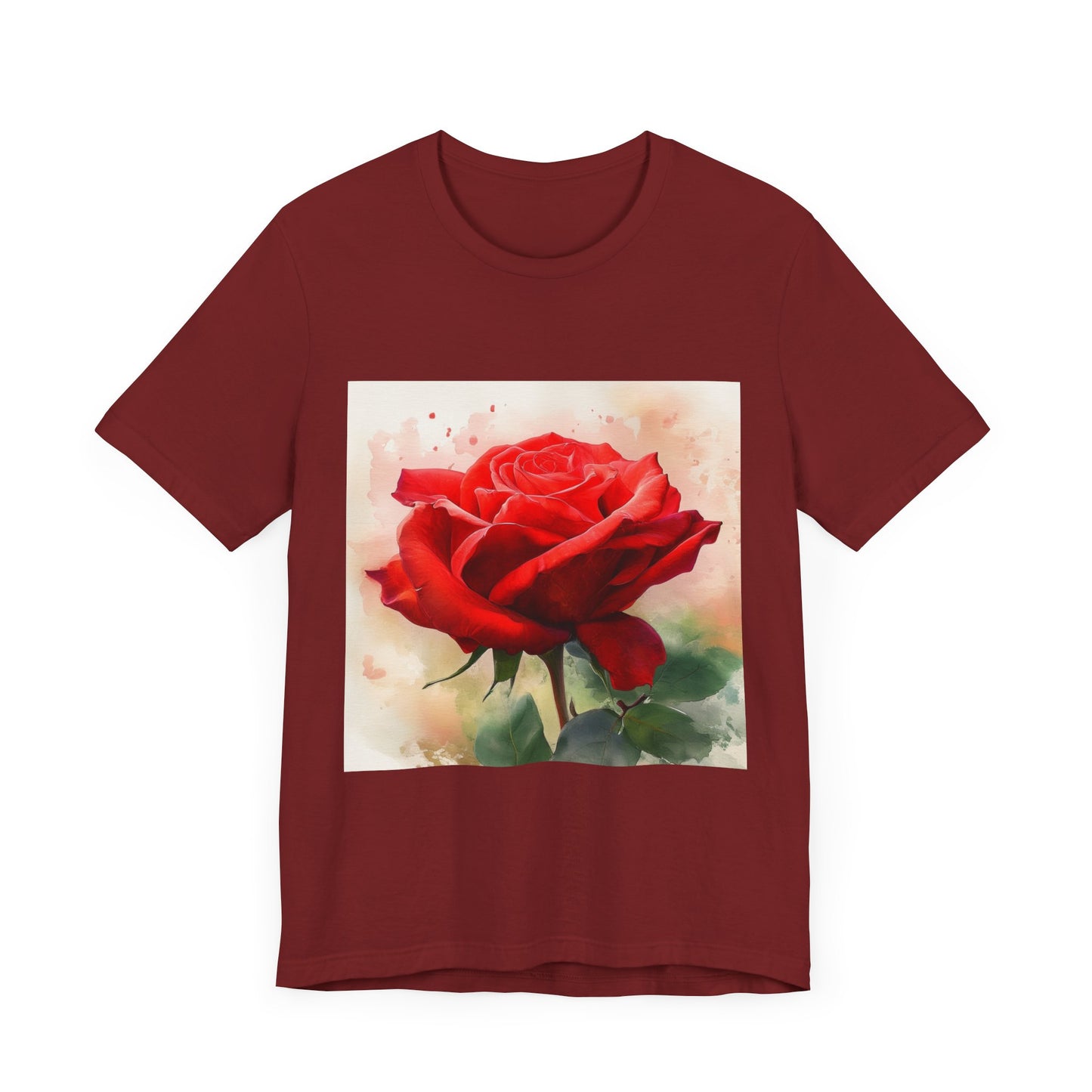 Ruby Bliss Unisex Short Sleeve Tee - Floral Art Top for Nature Lovers