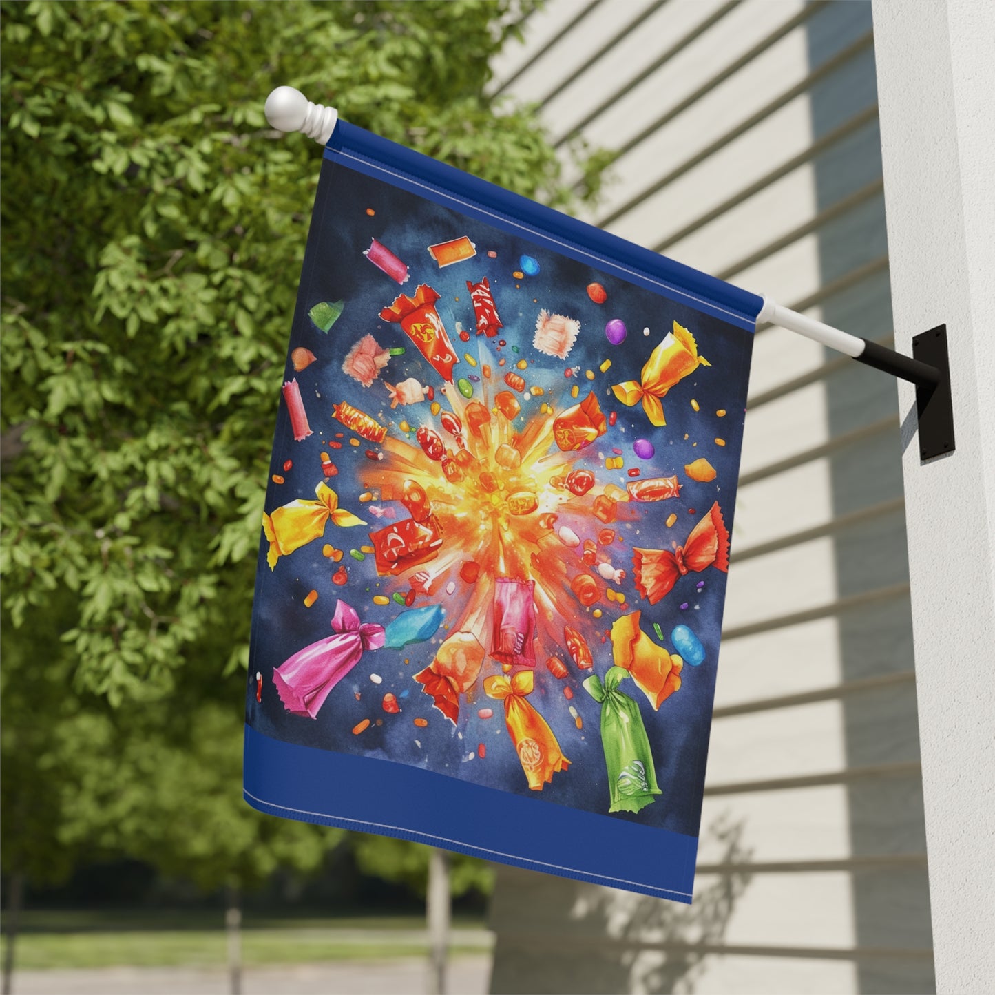 Trick-or-Treat Candy Explosion Garden & House Banner