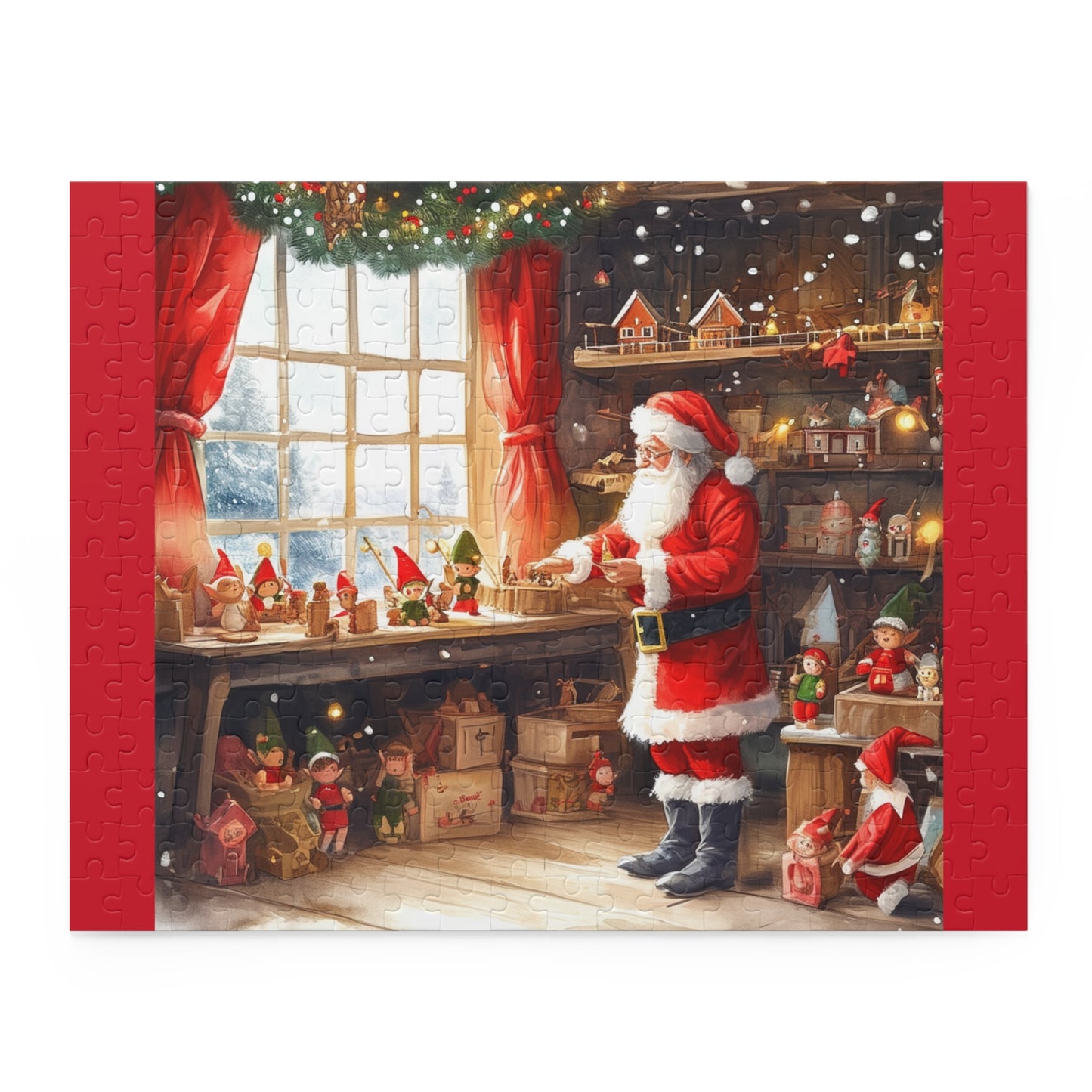Santa Making Toys Puzzle (120, 252, 500-Piece)