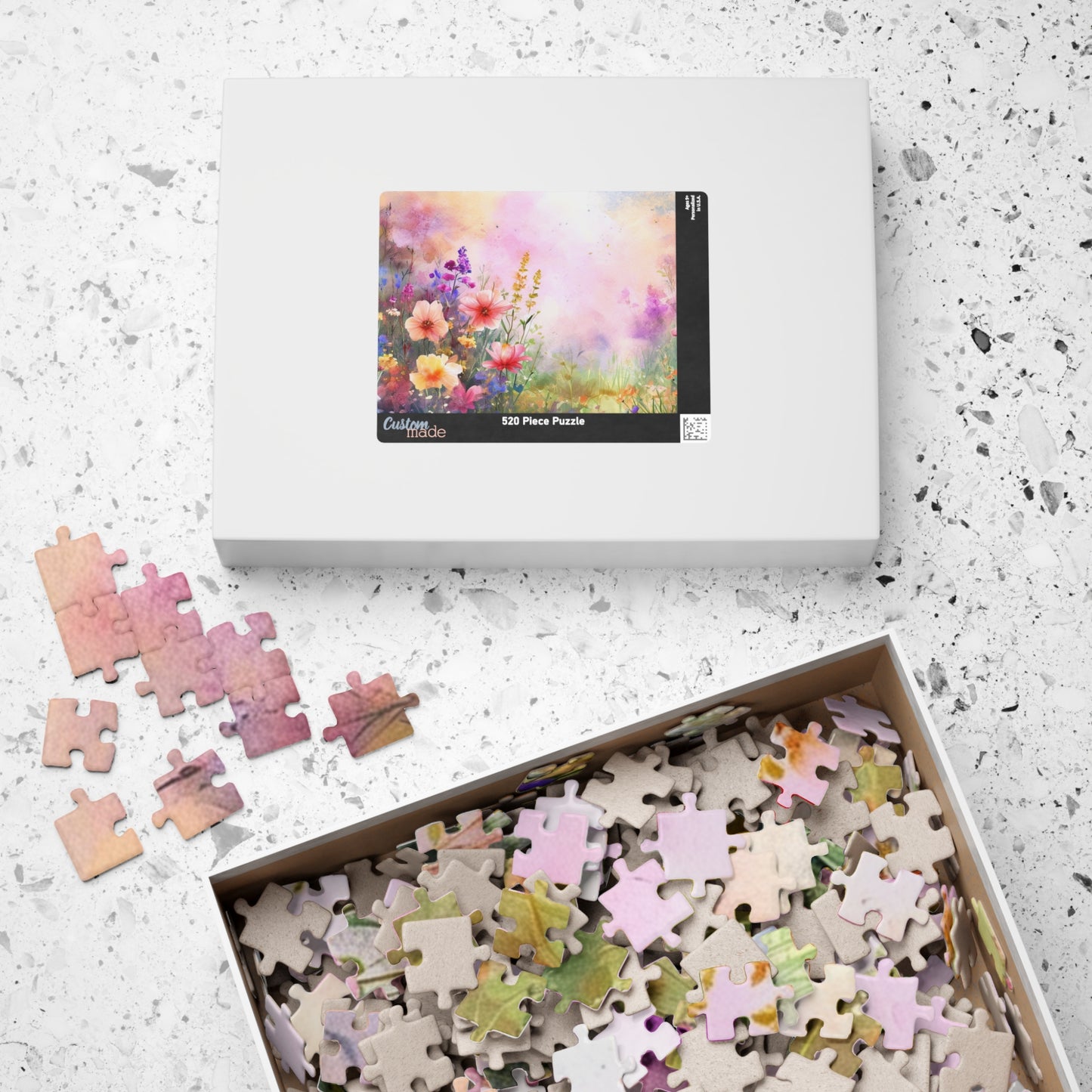 Butterfly and Flowers Puzzle (110, 252, 520, 1014-piece)