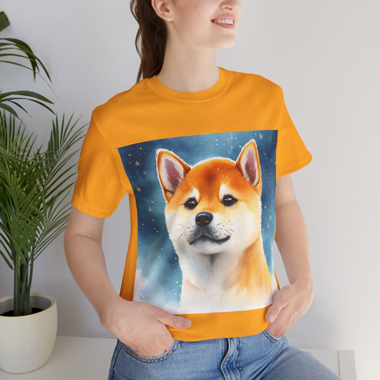Starry Shiba Inu Unisex Jersey Short Sleeve Tee
