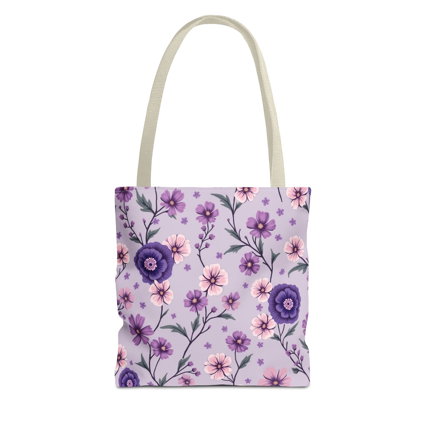 Floral Purple Tote Bag - Stylish and Eco-Friendly for Everyday Use