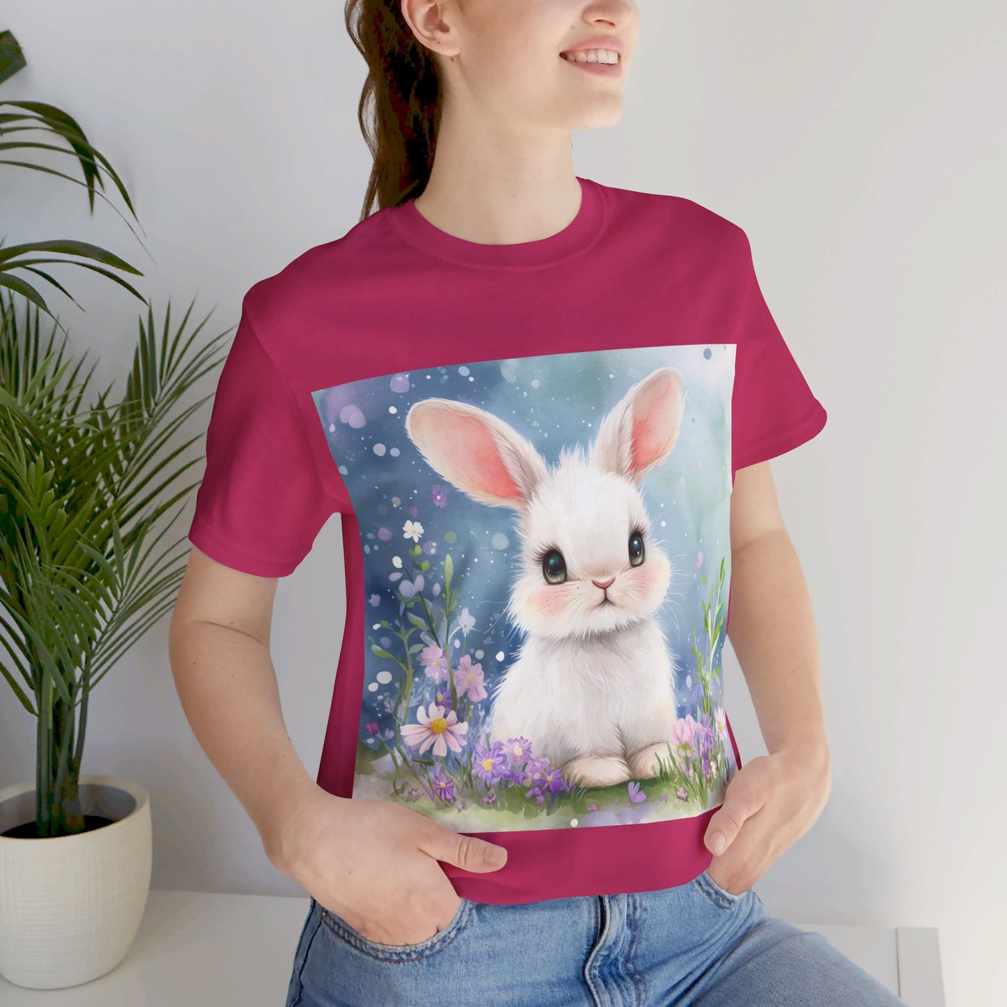Adorable Bunny Unisex Jersey Short Sleeve Tee