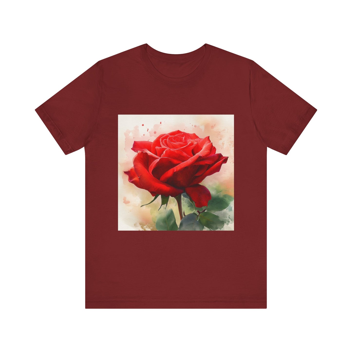 Ruby Bliss Unisex Short Sleeve Tee - Floral Art Top for Nature Lovers