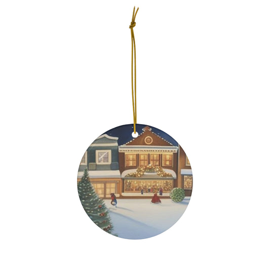 Christmas Town Ceramic Ornament, 1-Pack