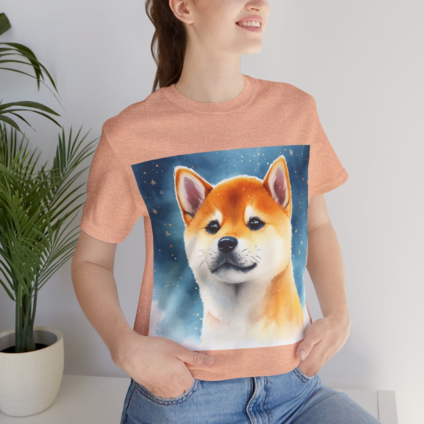 Starry Shiba Inu Unisex Jersey Short Sleeve Tee