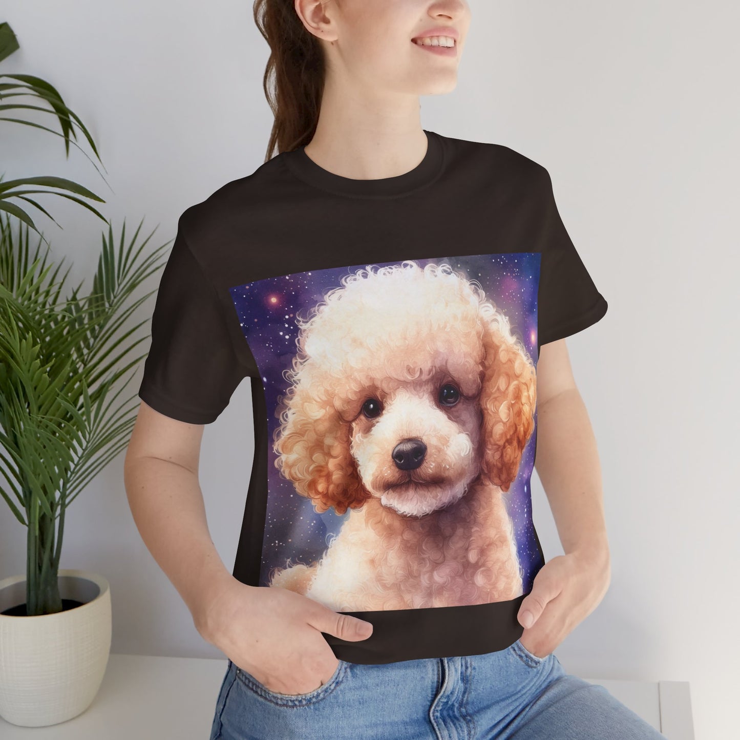 Fluffy Poodle Unisex Jersey Short Sleeve Tee