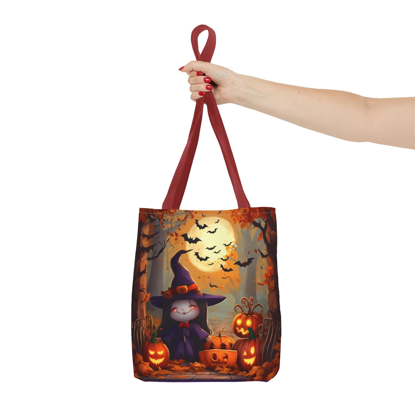 Spooky Cute Witch Tote Bag (AOP)