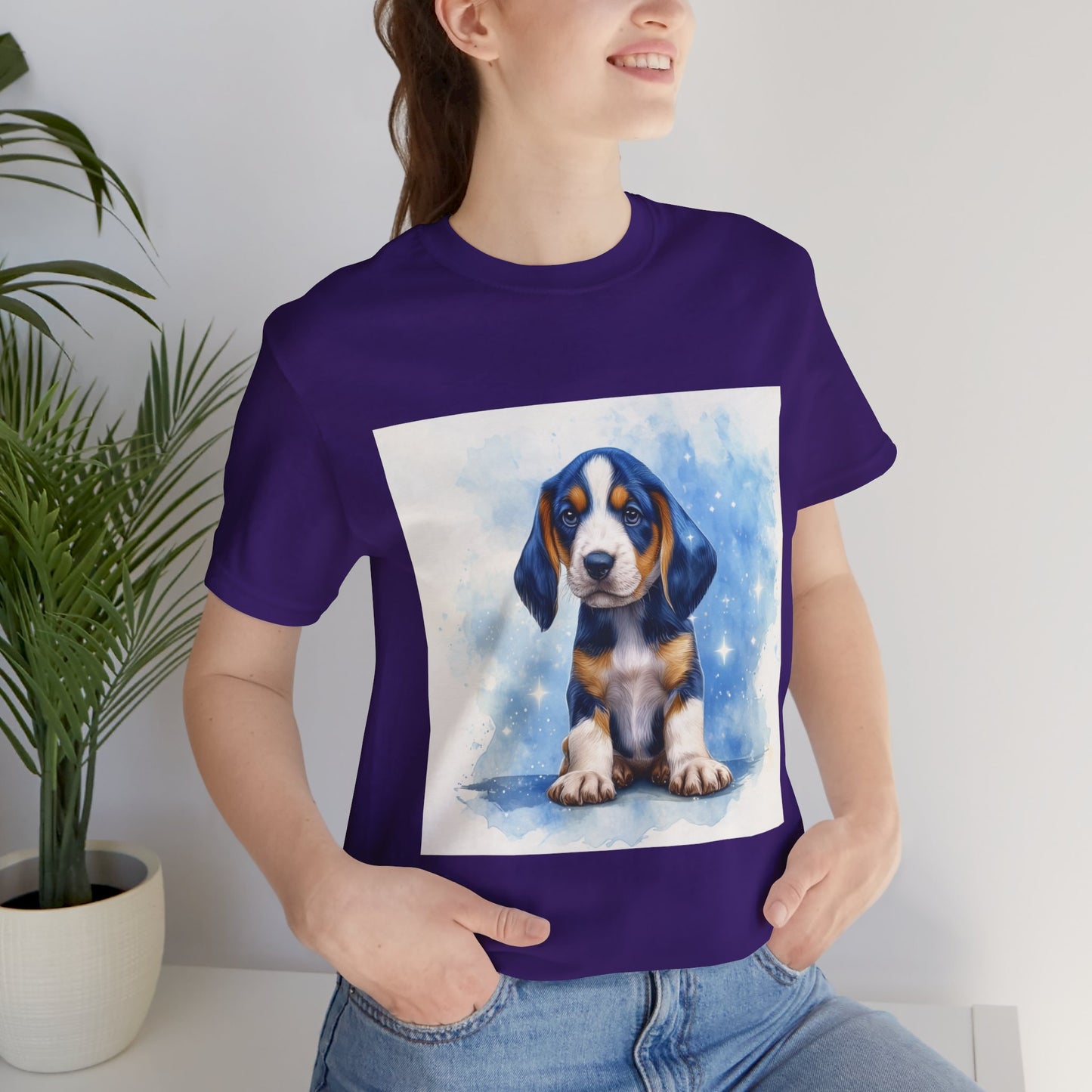Blue Tick Puppy Unisex Jersey Short Sleeve Tee