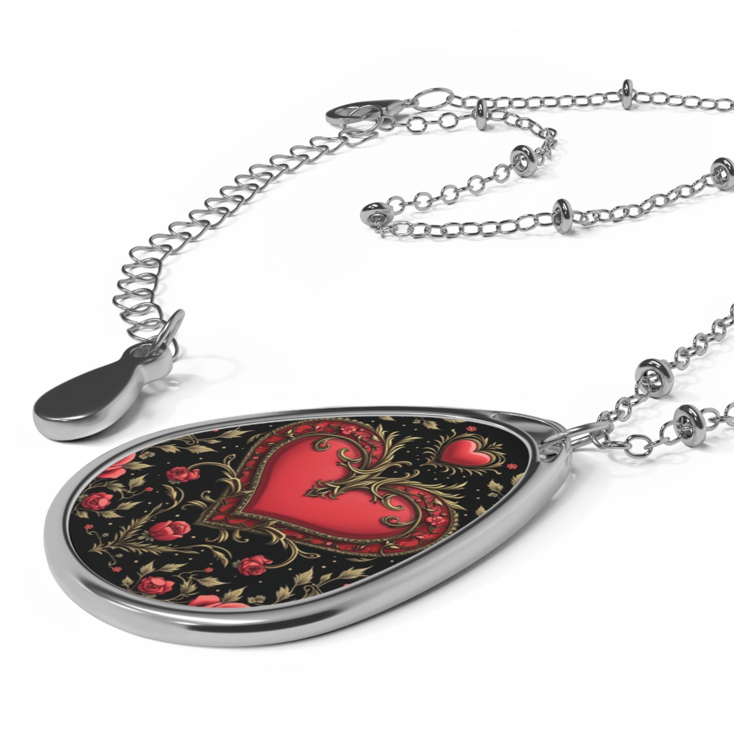 Dark Romance Valentine's Oval Necklace
