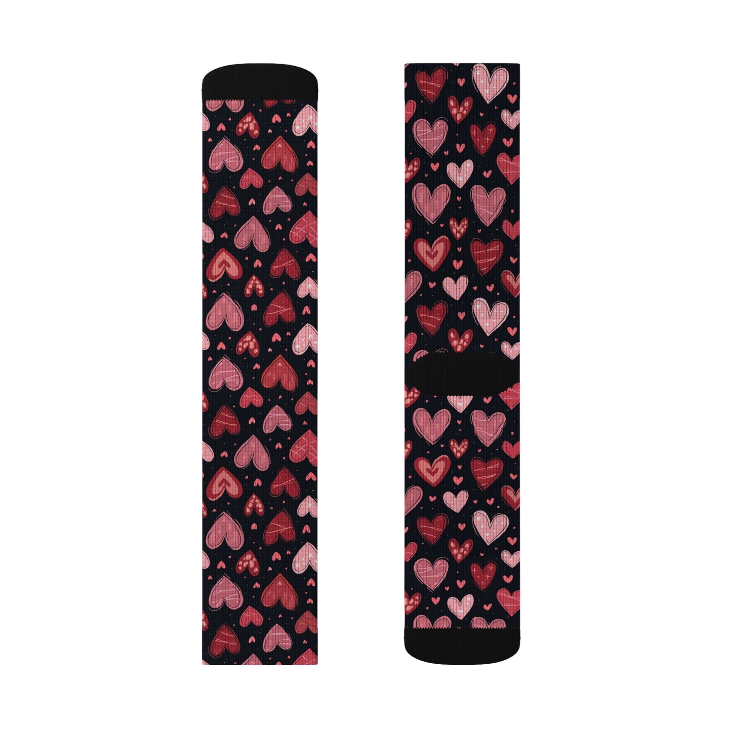 Cute Heart Sublimation Socks