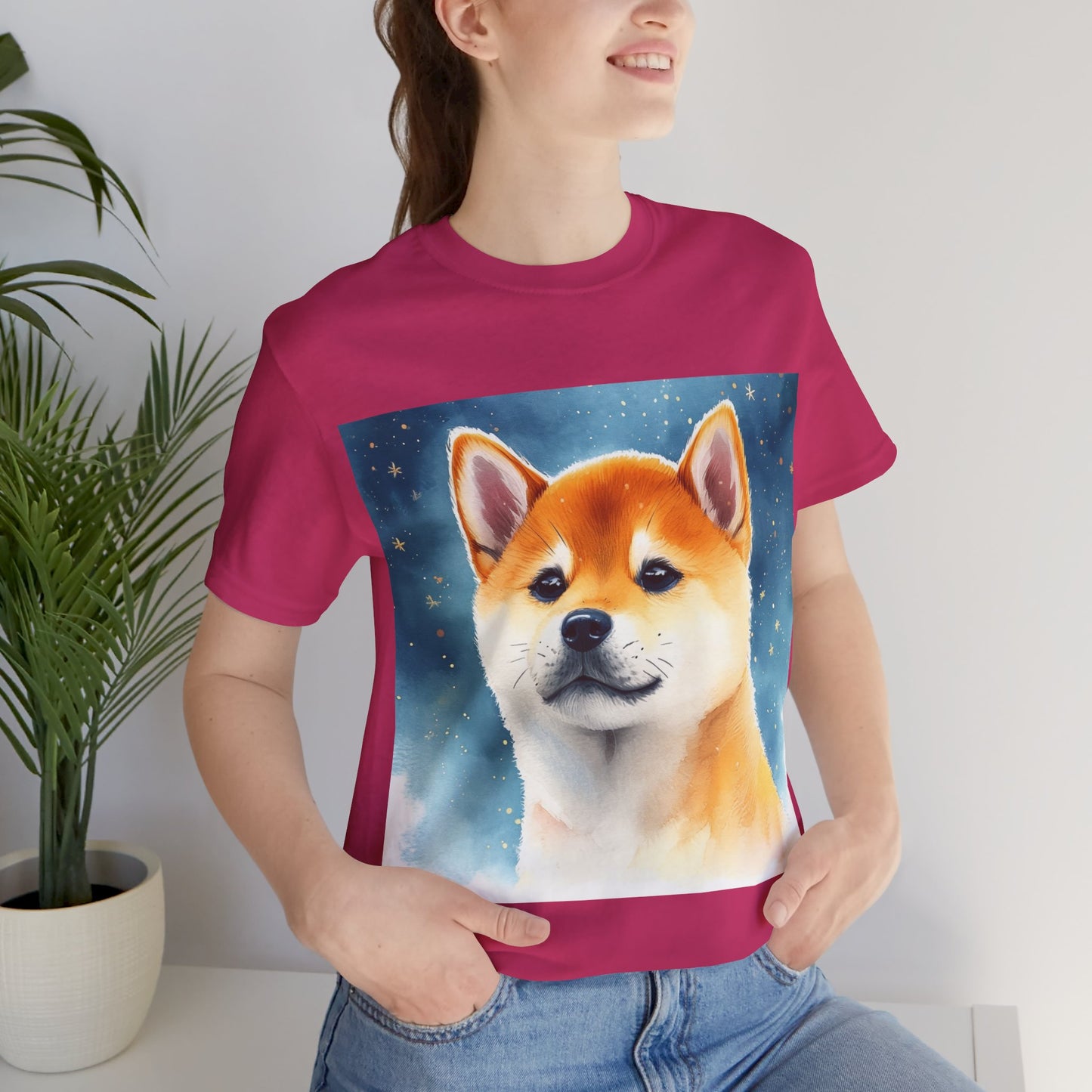 Starry Shiba Inu Unisex Jersey Short Sleeve Tee