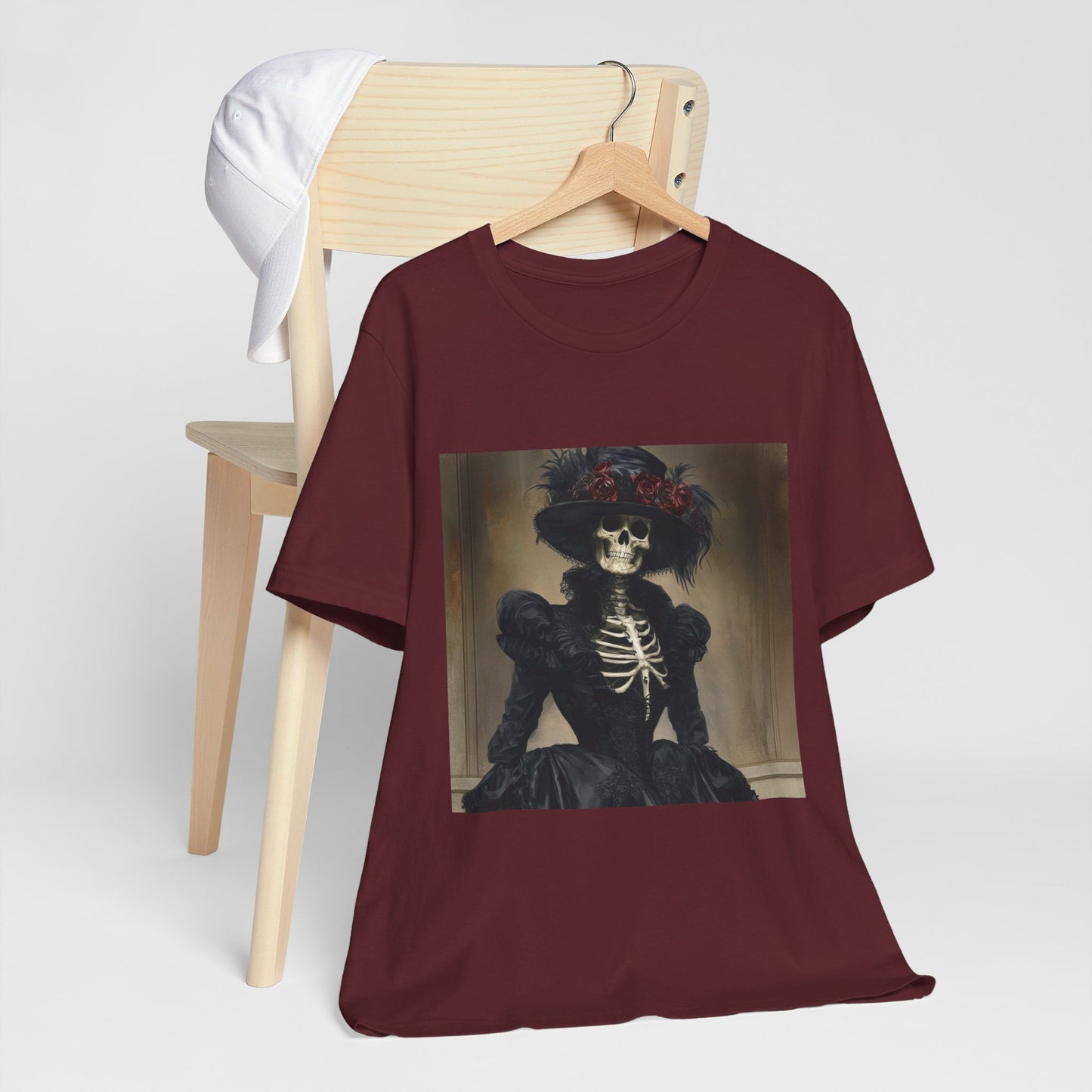 Creepy victorian Skeleton Unisex Jersey Short Sleeve Tee