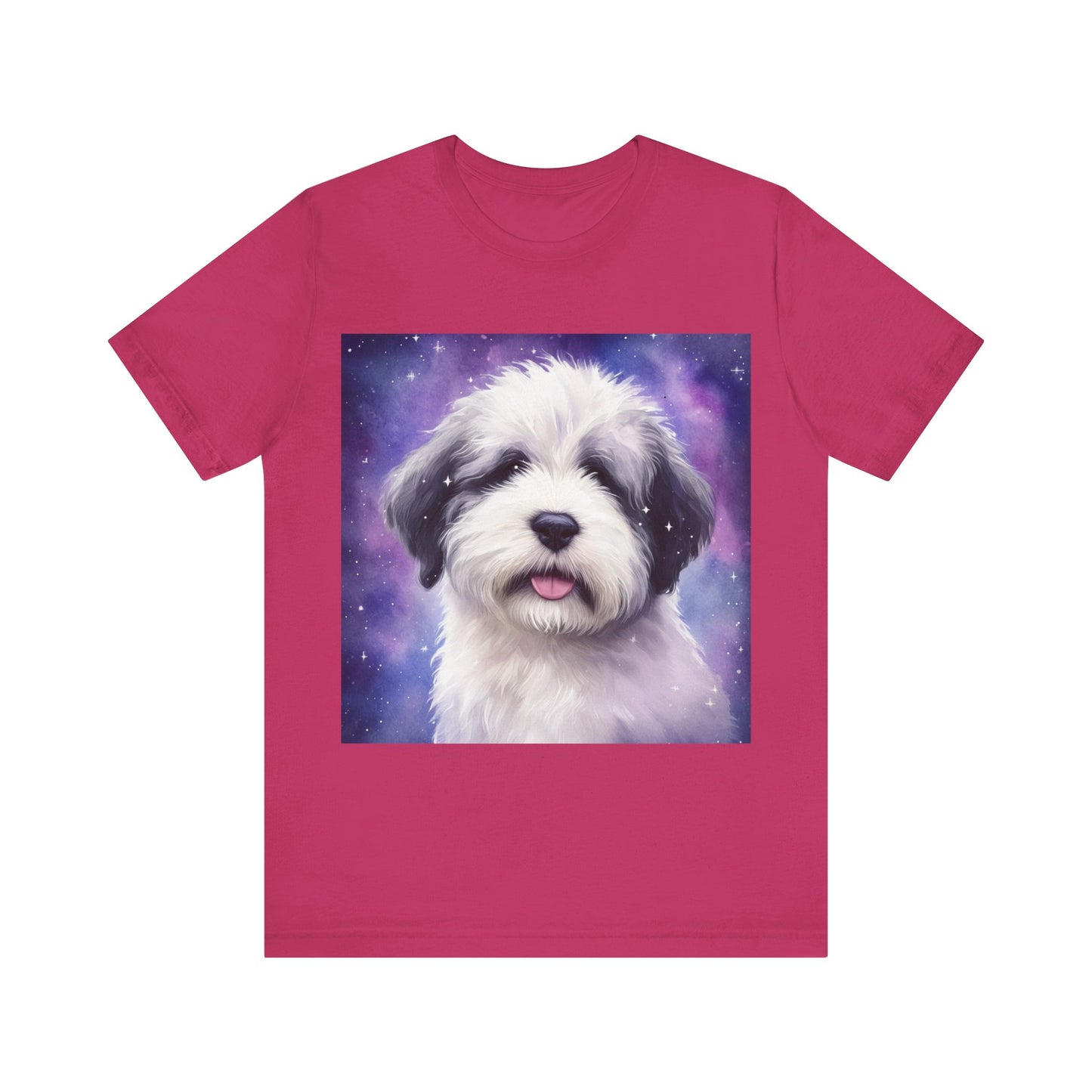Galaxy Old English Sheepdog Unisex Jersey Short Sleeve Tee