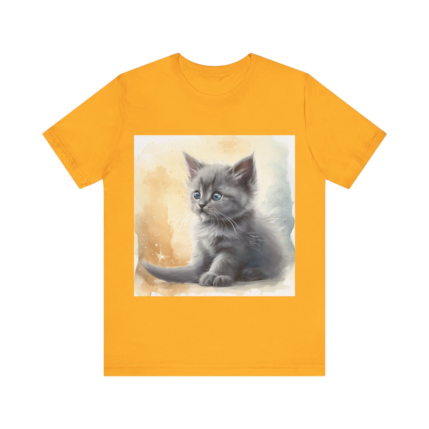Fluffy Gray Kitten Unisex Jersey Short Sleeve Tee