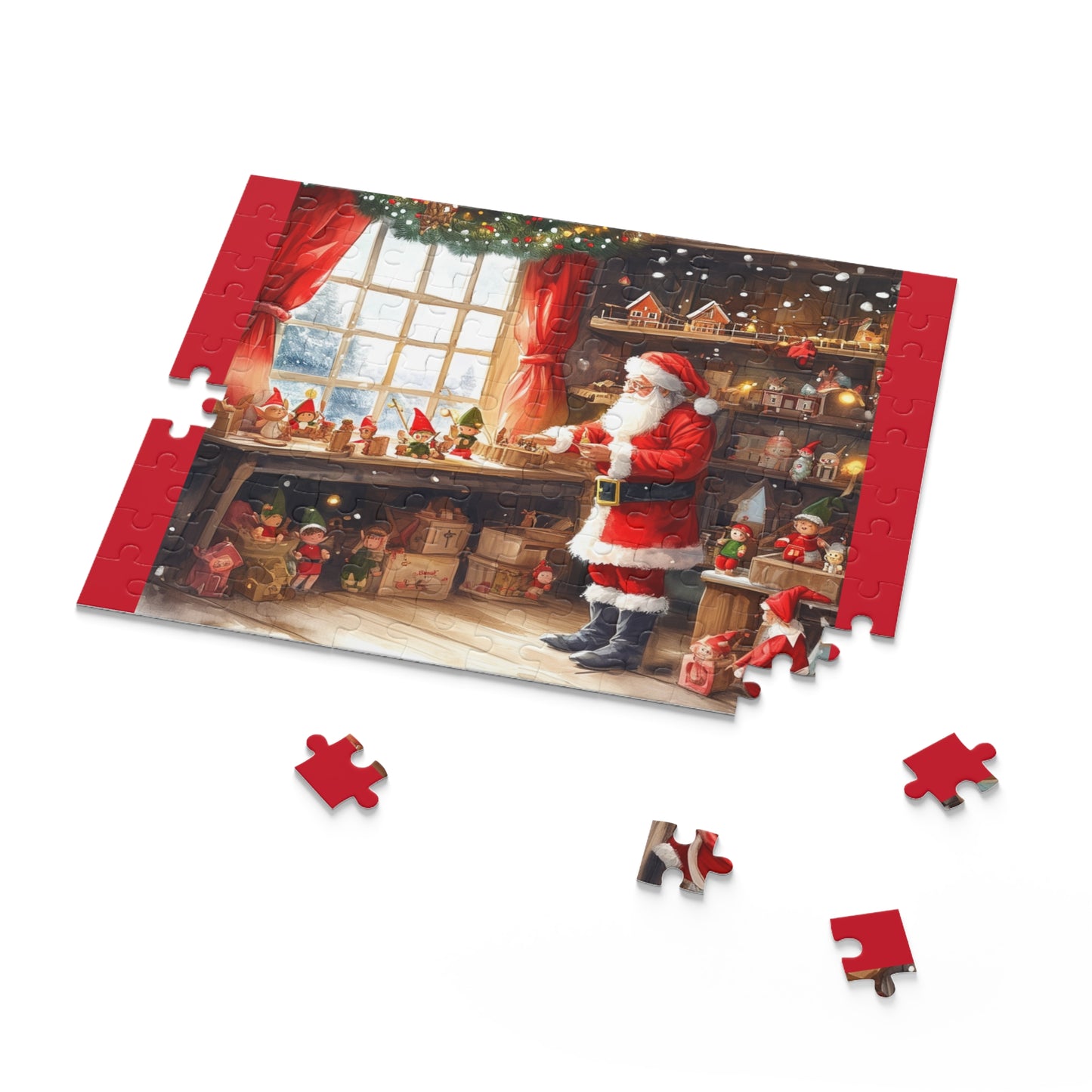 Santa Making Toys Puzzle (120, 252, 500-Piece)
