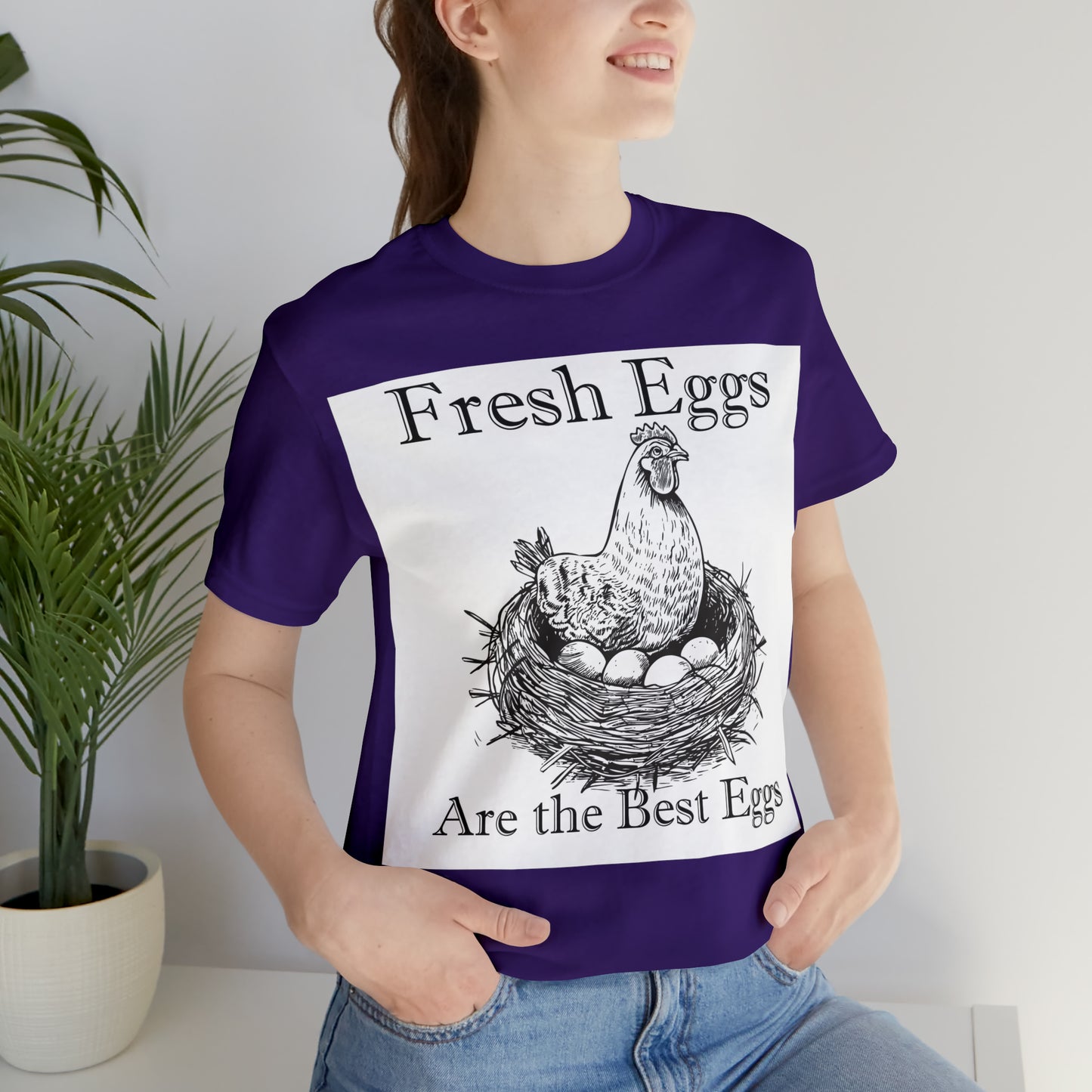 Fresh Eggs Unisex Jersey Short Sleeve Tee