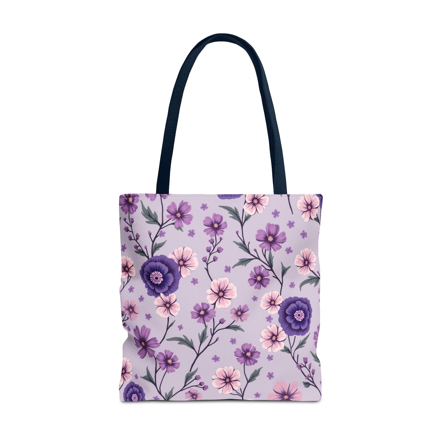 Floral Purple Tote Bag - Stylish and Eco-Friendly for Everyday Use