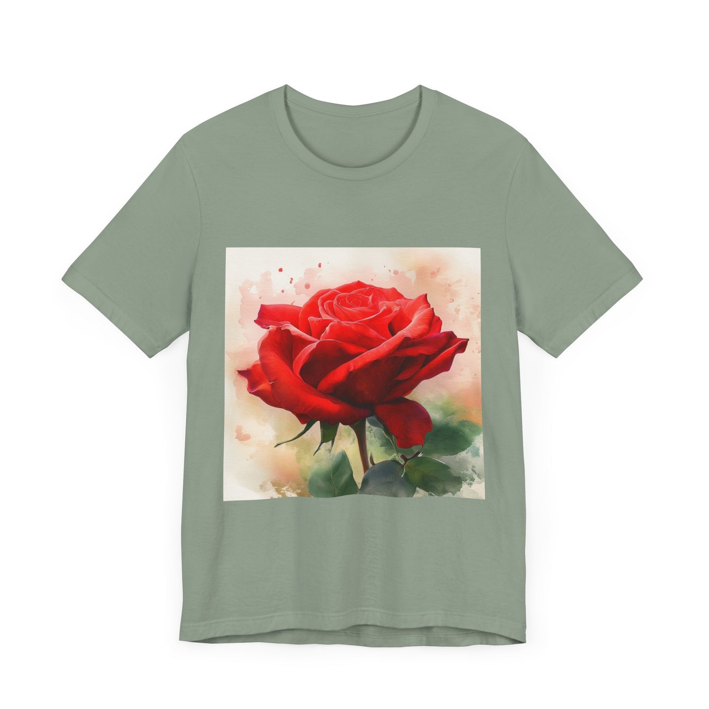 Ruby Bliss Unisex Short Sleeve Tee - Floral Art Top for Nature Lovers