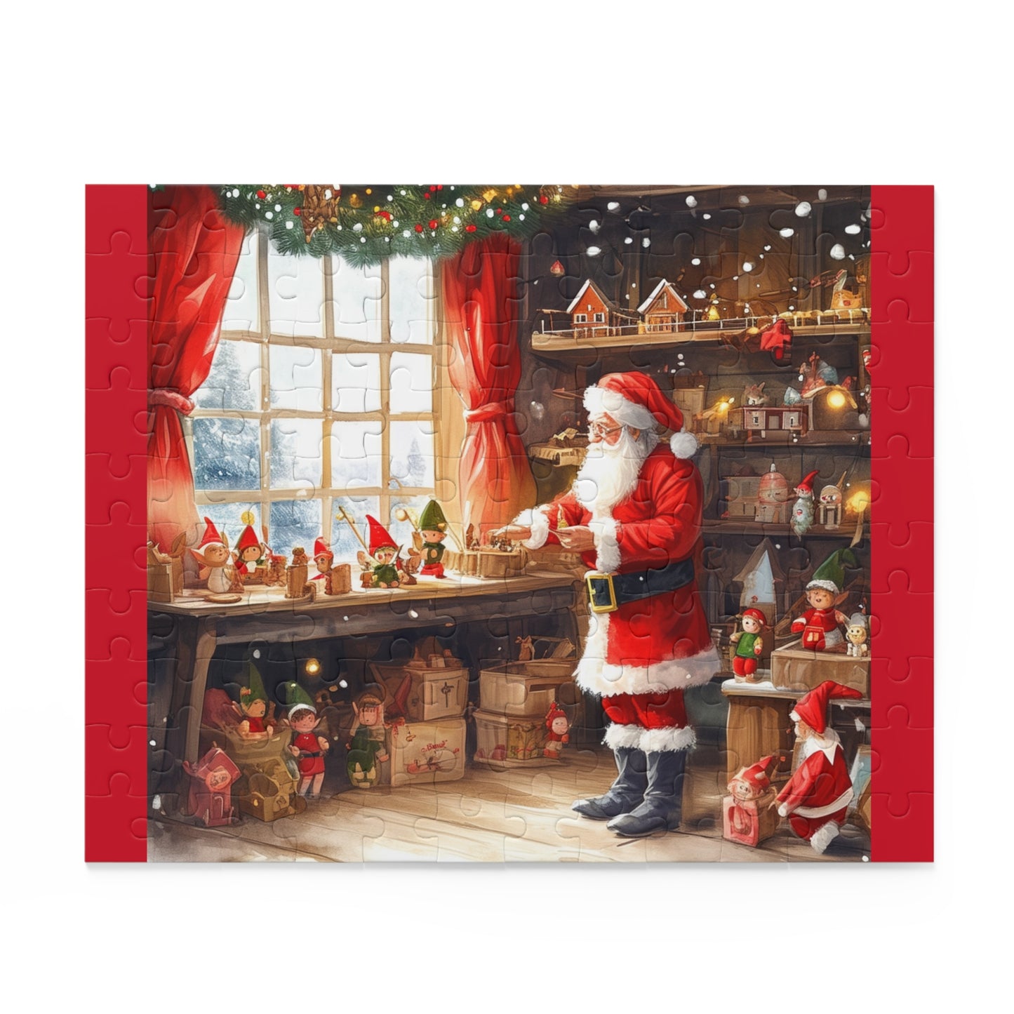 Santa Making Toys Puzzle (120, 252, 500-Piece)