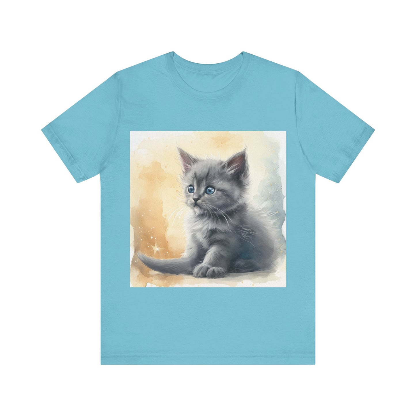 Fluffy Gray Kitten Unisex Jersey Short Sleeve Tee