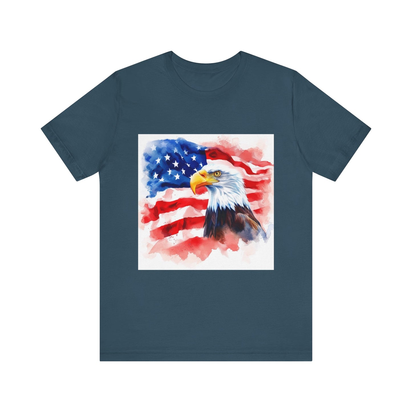 Patriotic Eagle Unisex Tee - American Flag Design