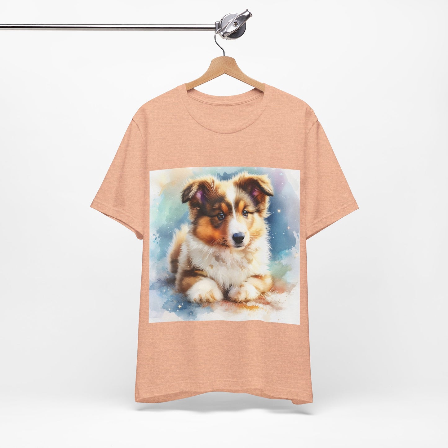 Watercolor Shetland Sheepdog Unisex Jersey Short Sleeve Tee