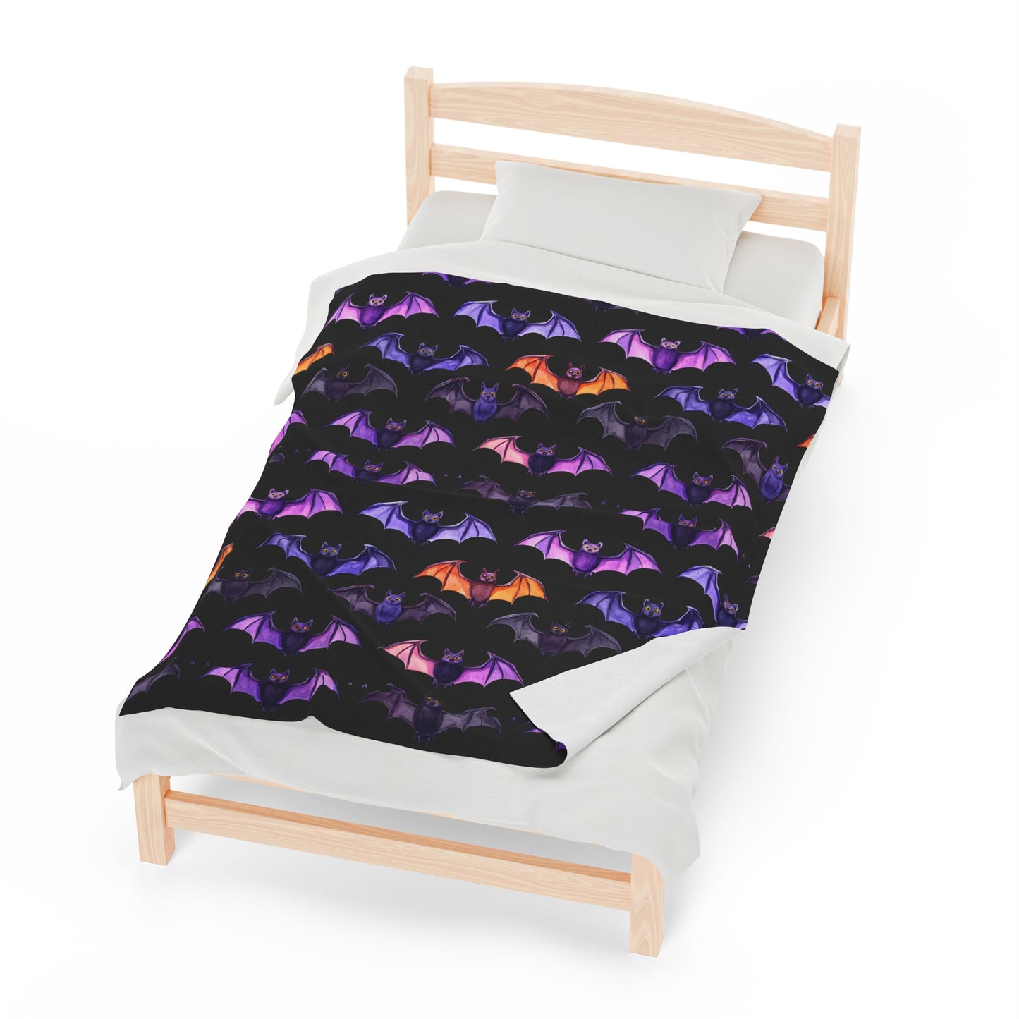 Cute Bat Pattern Velveteen Plush Blanket