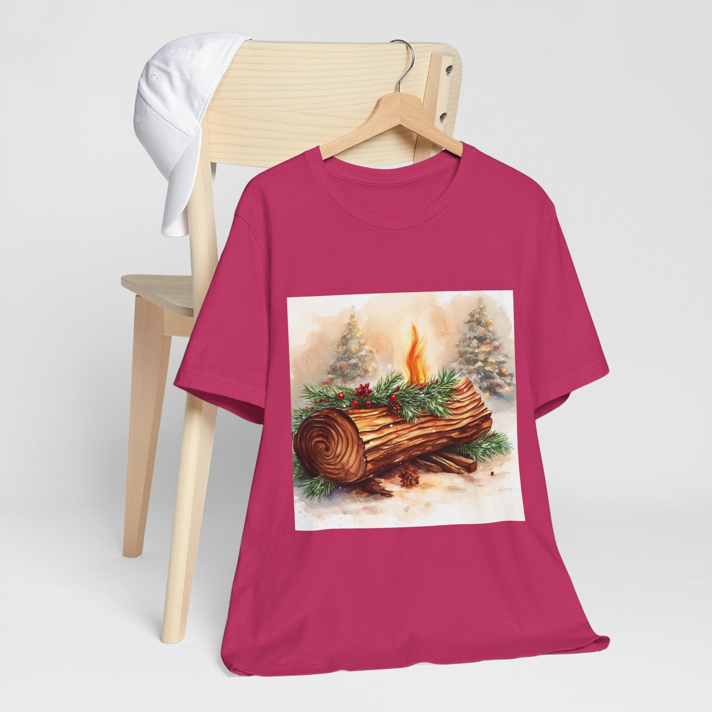 Yule Log Unisex Jersey Tee