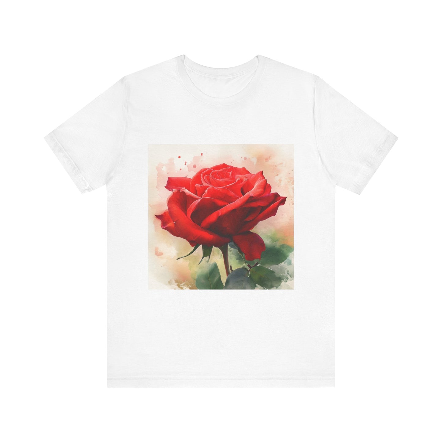 Ruby Bliss Unisex Short Sleeve Tee - Floral Art Top for Nature Lovers