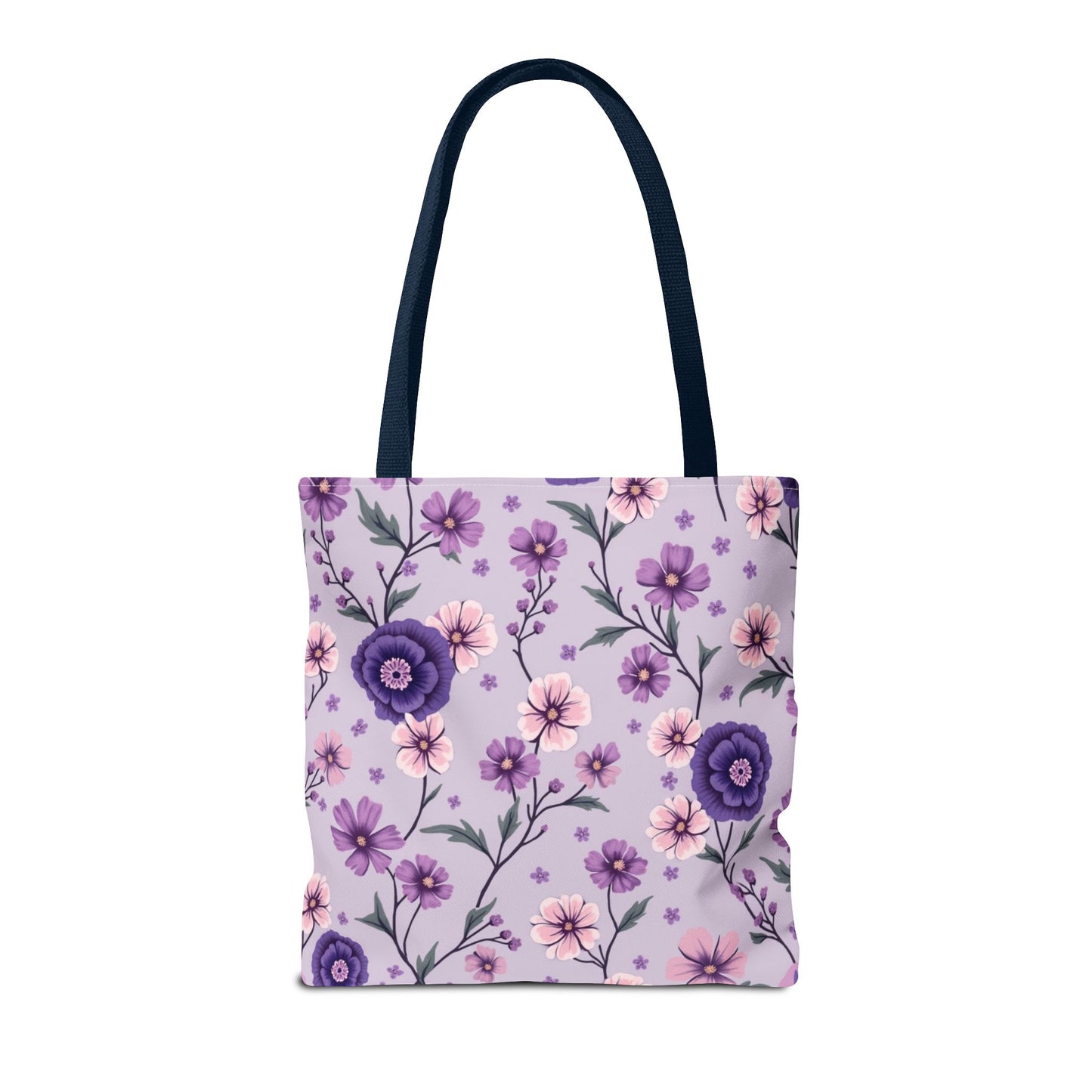 Floral Purple Tote Bag - Stylish and Eco-Friendly for Everyday Use