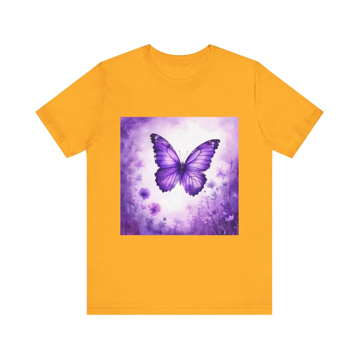 Lavender Flutter Unisex Short Sleeve Tee - Nature Inspired T-Shirt for Relaxed Days