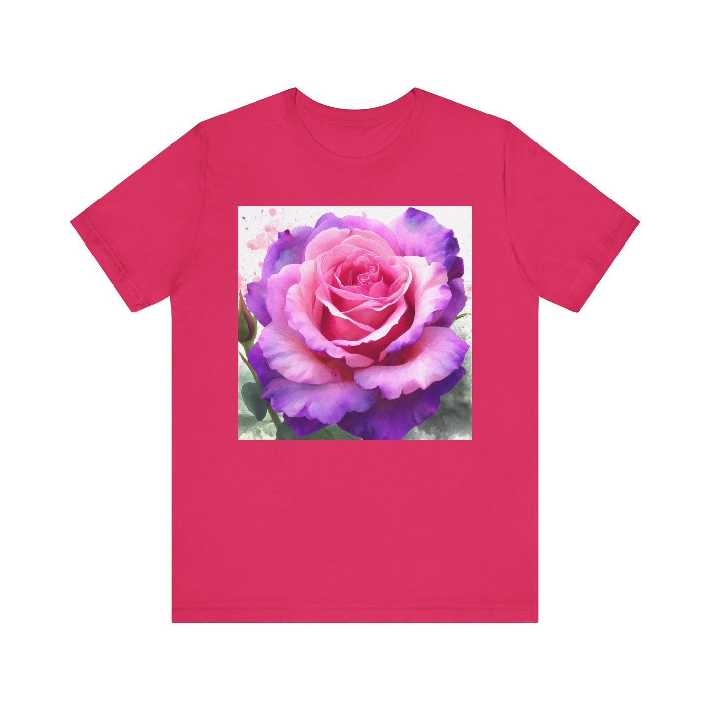 Rose Garden Unisex Jersey Tee - Vibrant Rose Design