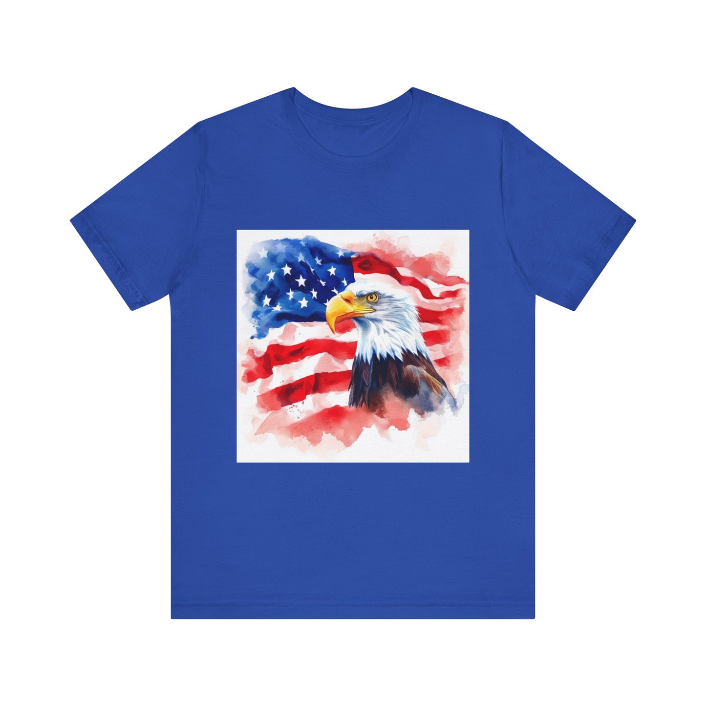 Patriotic Eagle Unisex Tee - American Flag Design