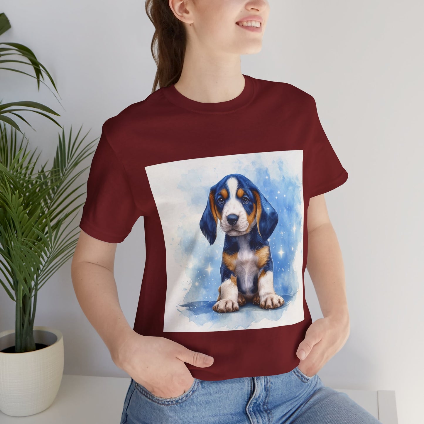 Blue Tick Puppy Unisex Jersey Short Sleeve Tee