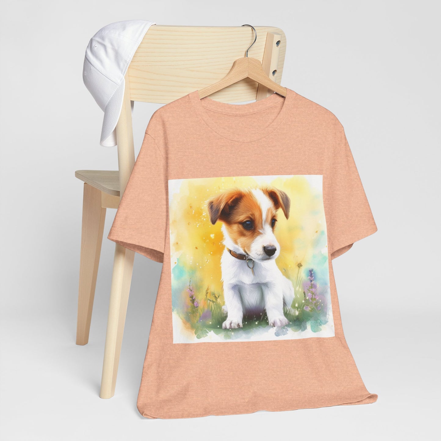 Fuzzy Jack Russell Unisex Jersey Short Sleeve Tee