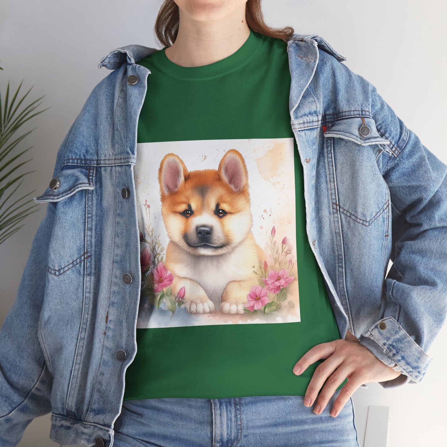 Akita Puppy Unisex Heavy Cotton Tee